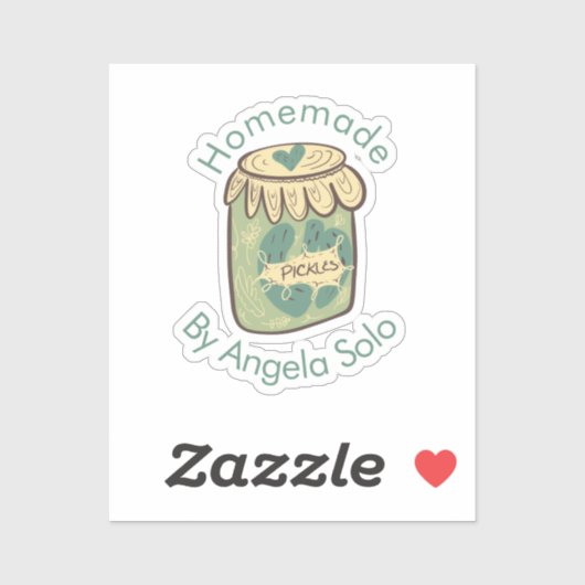 Homemade Pickles Branding Business Sticker (Vel)