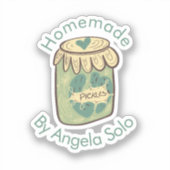 Homemade Pickles Branding Business Sticker (Voorkant)