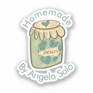 Homemade Pickles Branding Business Sticker