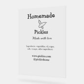 Homemade pickles gemaakt met liefde tekstwebsite t acryl bord (Hoek)