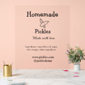 Homemade pickles gemaakt met liefde tekstwebsite t acryl bord (Huwelijk)