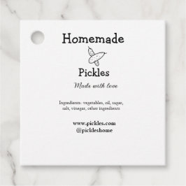 Homemade pickles gemaakt met liefde tekstwebsite t bedankjes labels