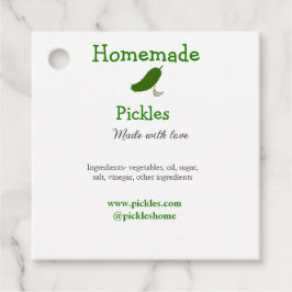 Homemade pickles gemaakt met liefde tekstwebsite t bedankjes labels