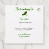 Homemade pickles gemaakt met liefde tekstwebsite t bedankjes labels (Achterkant)