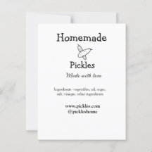 Homemade pickles gemaakt met liefde tekstwebsite t