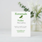 Homemade pickles gemaakt met liefde tekstwebsite t briefkaart (Staand voorkant)