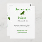 Homemade pickles gemaakt met liefde tekstwebsite t briefkaart (Voorkant / Achterkant)