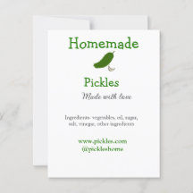 Homemade pickles gemaakt met liefde tekstwebsite t