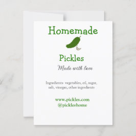 Homemade pickles gemaakt met liefde tekstwebsite t briefkaart