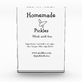 Homemade pickles gemaakt met liefde tekstwebsite t fotoblokken