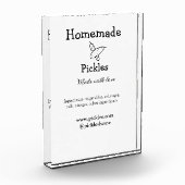 Homemade pickles gemaakt met liefde tekstwebsite t fotoblokken (Links)