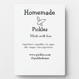 Homemade pickles gemaakt met liefde tekstwebsite t fotoplaat
