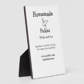 Homemade pickles gemaakt met liefde tekstwebsite t fotoplaat (Zijkant)