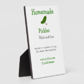 Homemade pickles gemaakt met liefde tekstwebsite t fotoplaat (Zijkant)