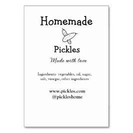 Homemade pickles gemaakt met liefde tekstwebsite t kaart
