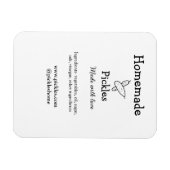 Homemade pickles gemaakt met liefde tekstwebsite t magneet (Horizontaal)