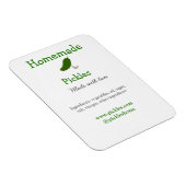 Homemade pickles gemaakt met liefde tekstwebsite t magneet (Rechterzijde)