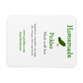 Homemade pickles gemaakt met liefde tekstwebsite t magneet (Horizontaal)