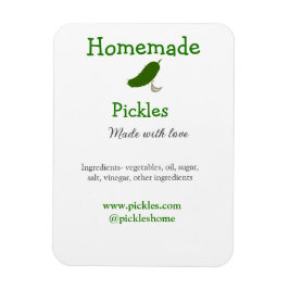 Homemade pickles gemaakt met liefde tekstwebsite t magneet