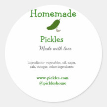 Homemade pickles gemaakt met liefde tekstwebsite t