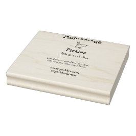 Homemade pickles gemaakt met liefde tekstwebsite t rubberstempel