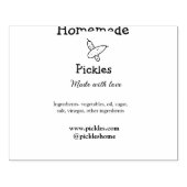 Homemade pickles gemaakt met liefde tekstwebsite t rubberstempel (Afrduk)