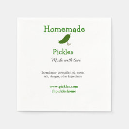 Homemade pickles gemaakt met liefde tekstwebsite t servet