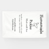 Homemade pickles gemaakt met liefde tekstwebsite t spandoek (Horizontaal)