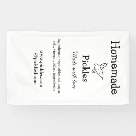 Homemade pickles gemaakt met liefde tekstwebsite t spandoek