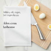 Homemade pickles gemaakt met liefde tekstwebsite t theedoek (Quarter Fold)