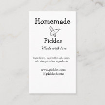 Homemade pickles gemaakt met liefde tekstwebsite t