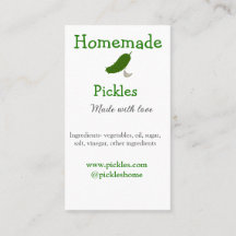 Homemade pickles gemaakt met liefde tekstwebsite t