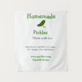 Homemade pickles gemaakt met liefde tekstwebsite t wandkleed