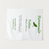 Homemade pickles gemaakt met liefde tekstwebsite t wandkleed (Voorkant (horizontaal))