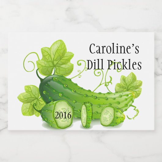 Homemade Pickles Label Voedselcontainer Etiket (Enkel label)
