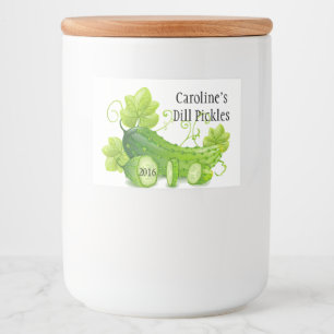 Homemade Pickles Label Voedselcontainer Etiket