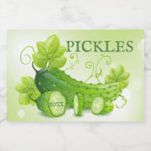 Homemade Pickles Label Voedselcontainer Etiket (Enkel label)