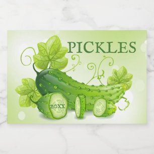 Homemade Pickles Label Voedselcontainer Etiket