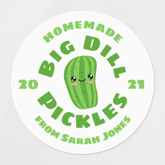 Homemade pickles labels (Design 2)