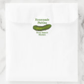 Homemade Pickles Personalized Green Dill Pickle Ronde Sticker (Tas)