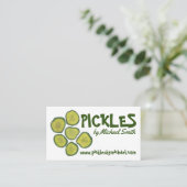 Homemade Pickles Sweet Chips Dill Pickle Shop Visitekaartje (Staand voorkant)