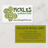 Homemade Pickles Sweet Chips Dill Pickle Shop Visitekaartje (Voorkant / Achterkant)