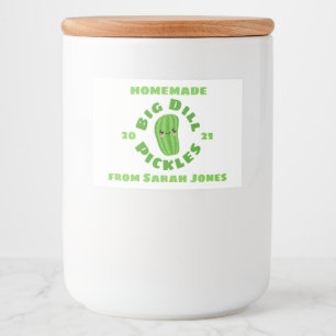 Homemade pickles voedselcontainer etiket