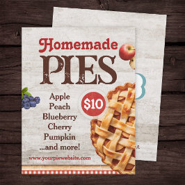 Homemade Pies Menu Flyer Sjabloon