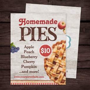 Homemade Pies Menu Flyer Sjabloon