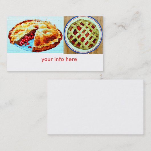 homemade pies visitekaartje (Voorkant / Achterkant)