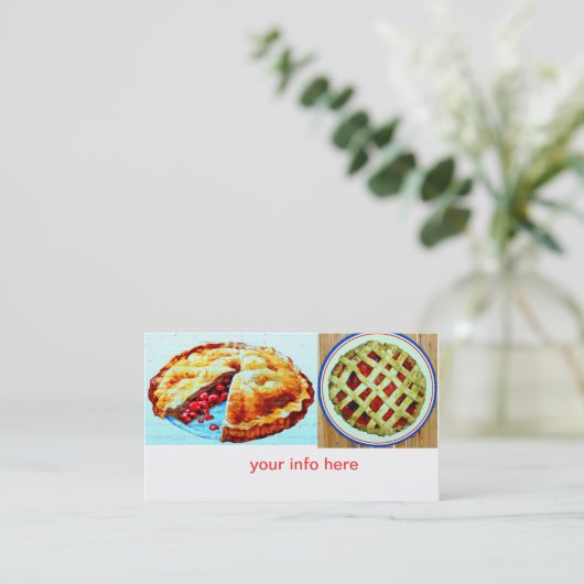 homemade pies visitekaartje (Staand voorkant)
