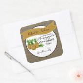 Homemade Pineapple Moonshine - Gepersonaliseerd Vierkante Sticker (Envelop)
