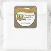 Homemade Pineapple Moonshine - Gepersonaliseerd Vierkante Sticker (Tas)