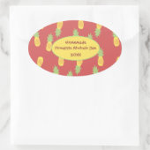 Homemade Pineapple Rhubarb Jam Canning Jar Label (Tas)